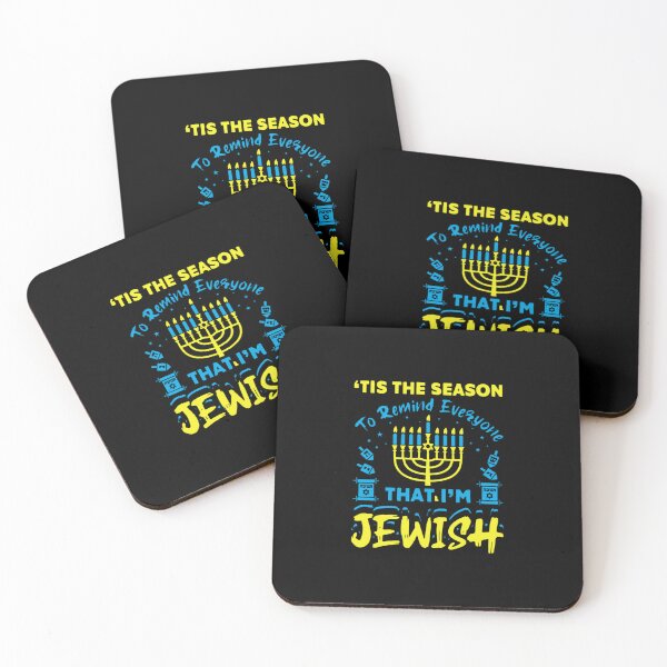 Item preview, Funny Jewish Hanukkah Chanukah Menorah Blue Yellow Holiday Celebration  designed and sold by HytoneArt.
