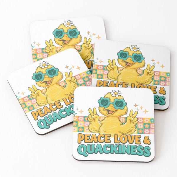 Item preview, Peace Love & Quackiness Poster designed and sold by Matinez Pink.