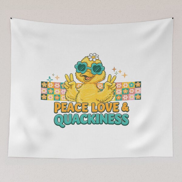 Item preview, Peace Love & Quackiness Poster designed and sold by Matinez Pink.