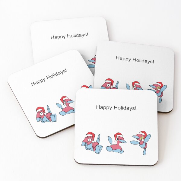 Item preview, Porygon, Porygon2, Porygon-z Happy Holidays designed and sold by kyravreeland.