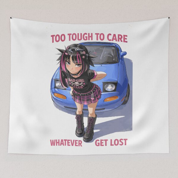 Item preview, Too Tough To Care Anime Poster designed and sold by Matinez Pink.
