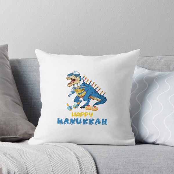 Item preview, Funny Hanukkah Dinosaur Celebration Jewish Holiday Menorah Gift Idea designed and sold by HytoneArt.