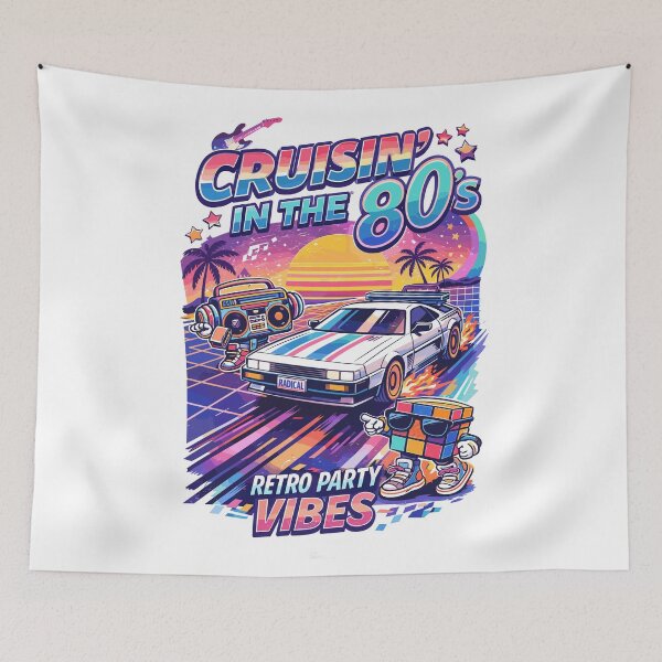 Item preview, Cruisin' In The 80s Retro Party Poster designed and sold by Matinez Pink.