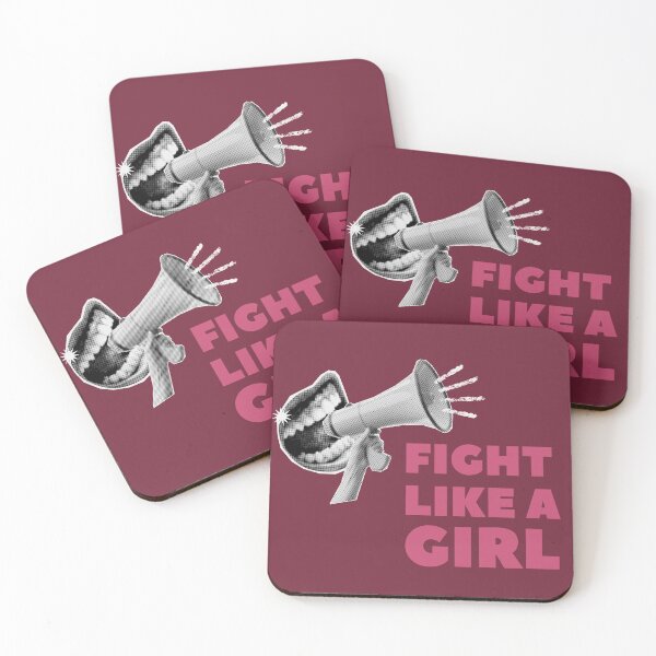 Item preview, Fight Like a Girl Megaphone Halftone Collage designed and sold by Fani*.