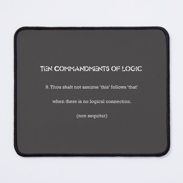 Item preview, Ten Commandments of Logic White Text Minimalist Design designed and sold by Donovan Stringer.