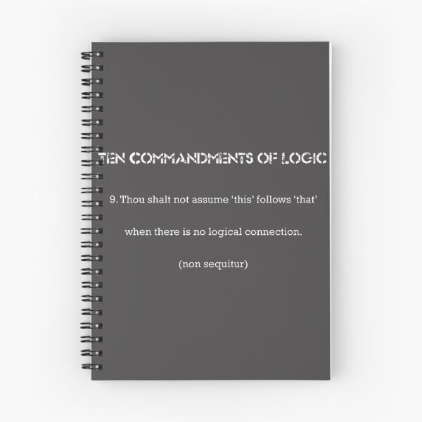 Item preview, Ten Commandments of Logic White Text Minimalist Design designed and sold by Donovan Stringer.