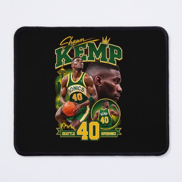 Artikelvorschau, Shawn Kemp Seattle Supersonics 40 Retro Basketball-77 entworfen und verkauft von PhylissMrazik.