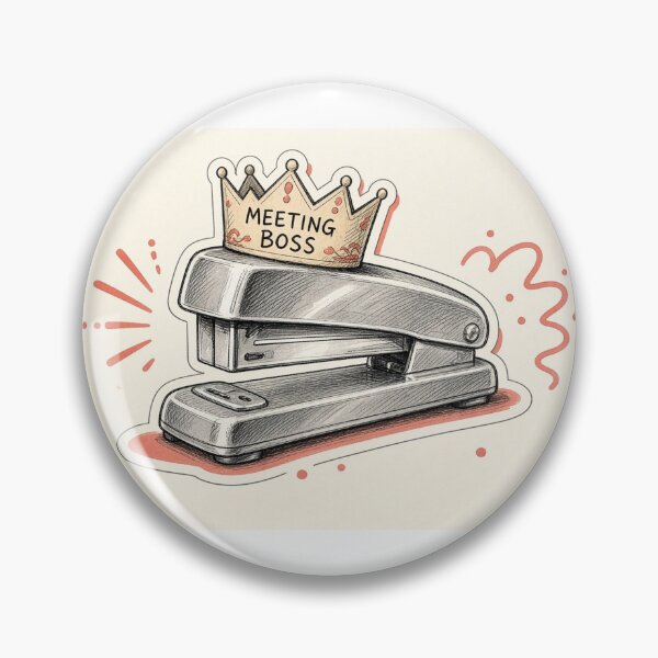 Artikelvorschau, Meeting Boss Stapler Funny Office Sticker entworfen und verkauft von BrashBear.