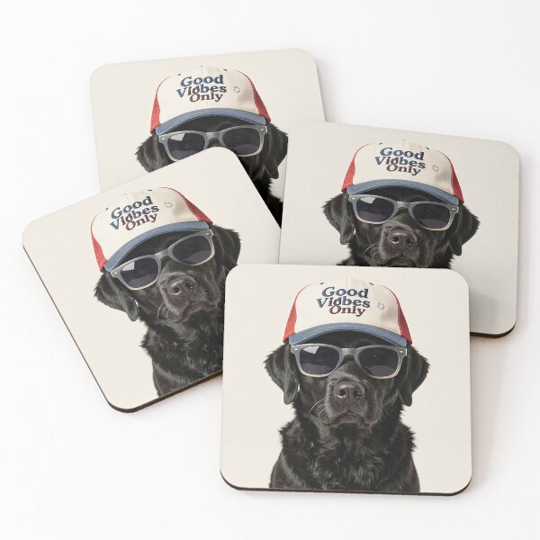 Item preview, Black Labrador Good Vibes Only Cap Gray Sunglasses designed and sold by MFMart.