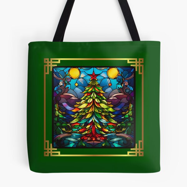 Item preview, Stained Glass Christmas Tree with Frame #2 designed and sold by CarolBeeDesigns.