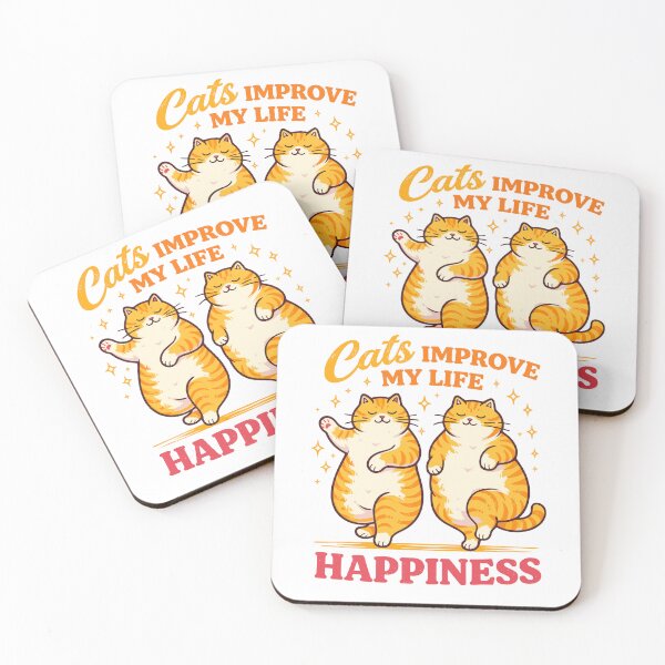 Item preview, Cats Improve My Life Happiness Poster designed and sold by Matinez Pink.