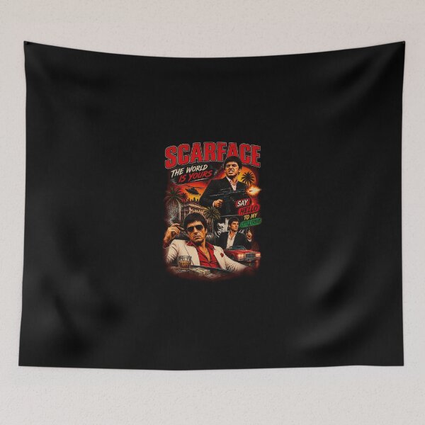 Artikelvorschau, Scarface Tony Montana The World Is Yours Film-T-Shirt-6 entworfen und verkauft von PhylissMrazik.
