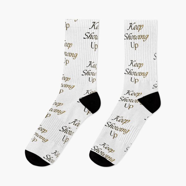 Item preview, Keep Showing Up Motivational Gold Typography designed and sold by ThePrintArt.