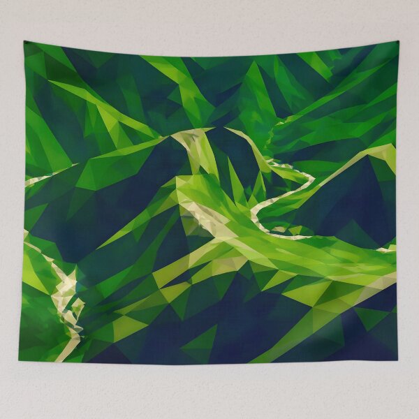 Item preview, Macchu Picchu Abstract Green Mountain Landscape designed and sold by Vicky Brago-Mitchell®.