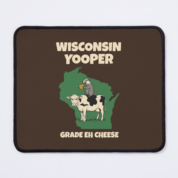 Item preview, Wisconsin Yooper Grade Eh Cheese Funny Cow and Badger - Dark designed and sold by 2BrokeYoopers.