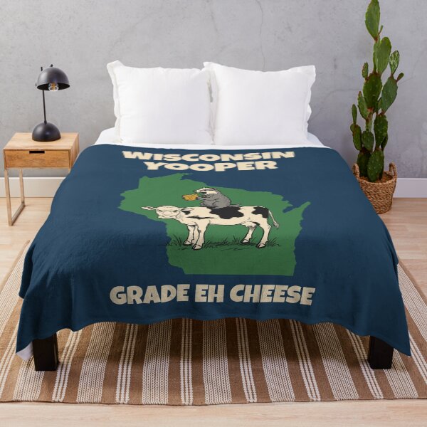Artikelvorschau, Wisconsin Yooper Grade Eh Cheese Funny Cow and Badger - Dark entworfen und verkauft von 2BrokeYoopers.