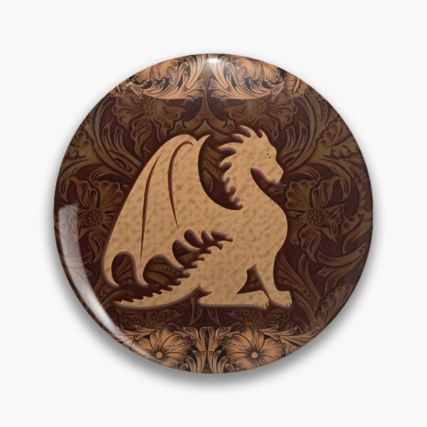 Artikelvorschau, Drachenillustration im Woody Leather Style Art Design entworfen und verkauft von slashng.