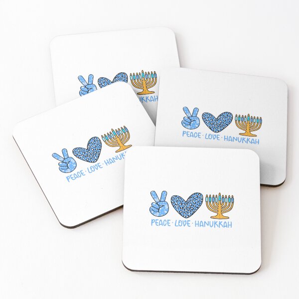 Item preview, Peace Love Hanukkah Leopard Hanukkah Menorah Jewish  designed and sold by HytoneArt.