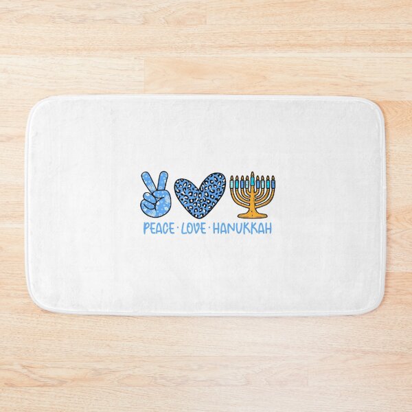 Item preview, Peace Love Hanukkah Leopard Hanukkah Menorah Jewish  designed and sold by HytoneArt.