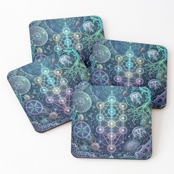 Item preview, Sacred Geometry Tree Of Life Aquatic Micro Beings designed and sold by monkeybusiness.pt.