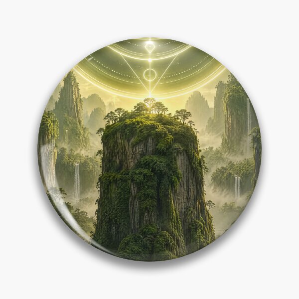 Item preview, Sacred Geometry Over Tropical Waterfall Valley designed and sold by monkeybusiness.pt.