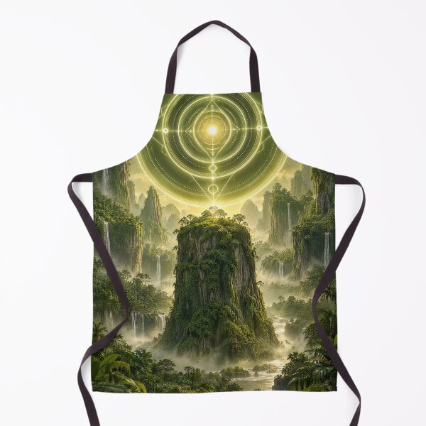 Item preview, Sacred Geometry Over Tropical Waterfall Valley designed and sold by monkeybusiness.pt.