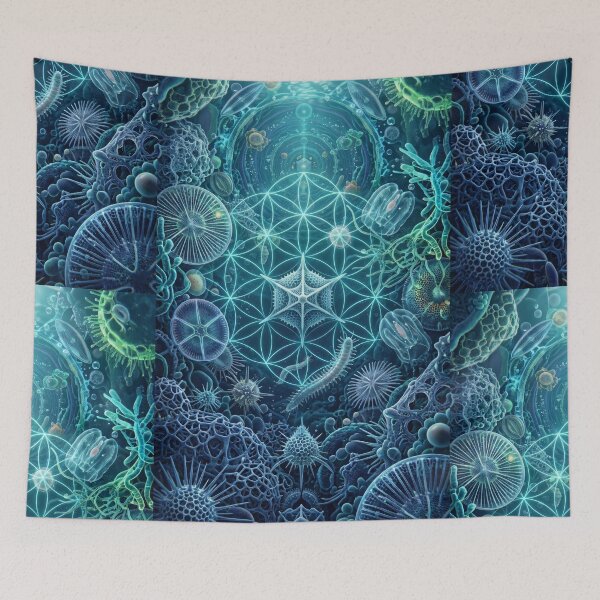 Item preview, Flower Of Life Sacred Geometry Aquatic Micro Beings designed and sold by monkeybusiness.pt.