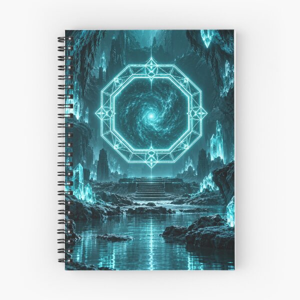 Item preview, Glowing Geometric Portal In Crystal Cavern designed and sold by monkeybusiness.pt.
