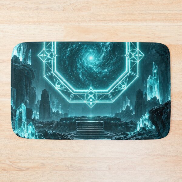 Item preview, Glowing Geometric Portal In Crystal Cavern designed and sold by monkeybusiness.pt.