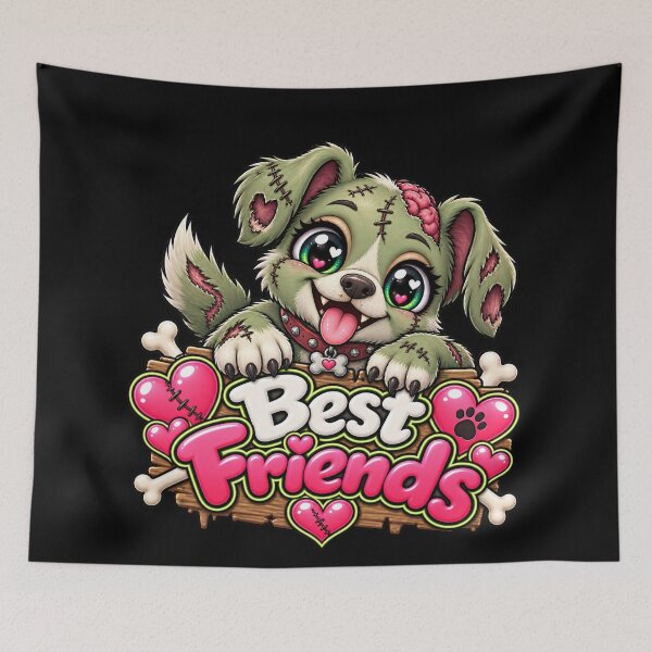 Item preview, Best Friends Zombie Dog – Cute Creepy Kawaii Undead Puppy  designed and sold by aventi24.