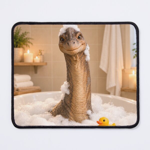 Item preview, Curious Brachiosaurus Bubble Bath designed and sold by Sillytoe.