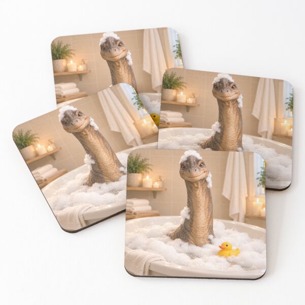 Item preview, Curious Brachiosaurus Bubble Bath designed and sold by Sillytoe.