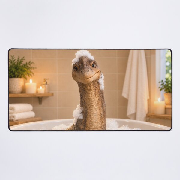 Item preview, Curious Brachiosaurus Bubble Bath designed and sold by Sillytoe.