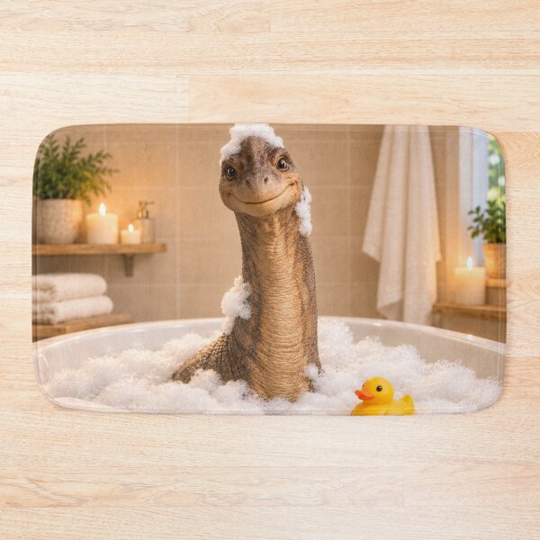 Item preview, Curious Brachiosaurus Bubble Bath designed and sold by Sillytoe.