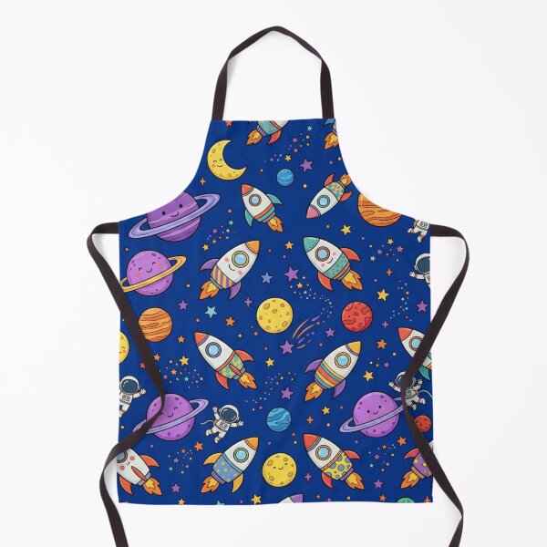 Item preview, Cute Cartoon Space Rockets Planets Childrens Bedding Pattern designed and sold by Shivora Studio.
