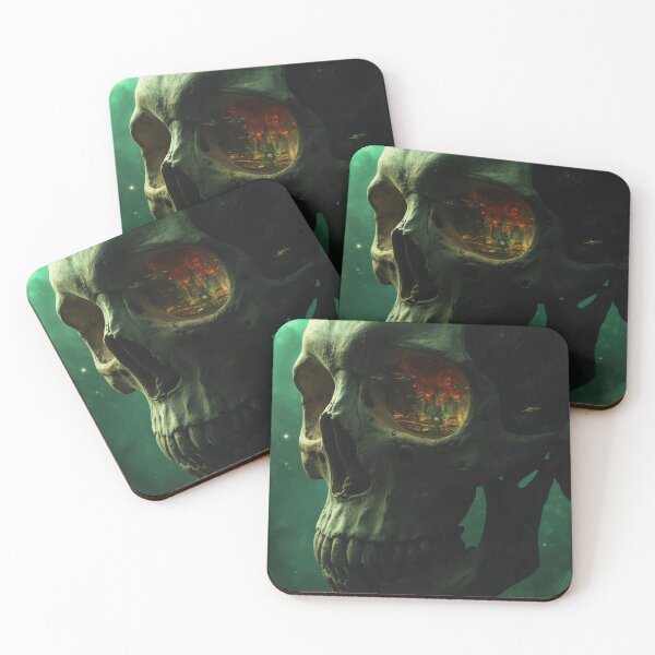 Item preview, Colossal Cosmic Skull With Futuristic City Inside designed and sold by monkeybusiness.pt.