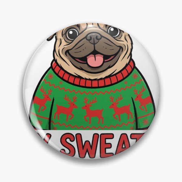 Artikelvorschau, „Hässlicher Pullover, süßer Mops“ – Lustiges Mops-Weihnachtsshirt entworfen und verkauft von PawsAndLaughsCA.