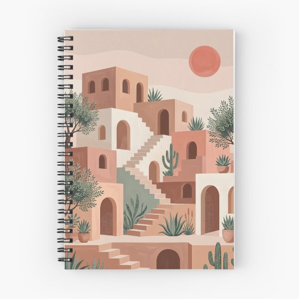 Item preview, Terracotta Boho Desert Oasis Architecture designed and sold by arteresting-art.