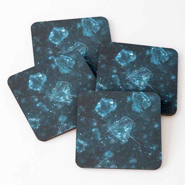 Item preview, Floating Glowing Crystals In Zero Gravity Space designed and sold by monkeybusiness.pt.