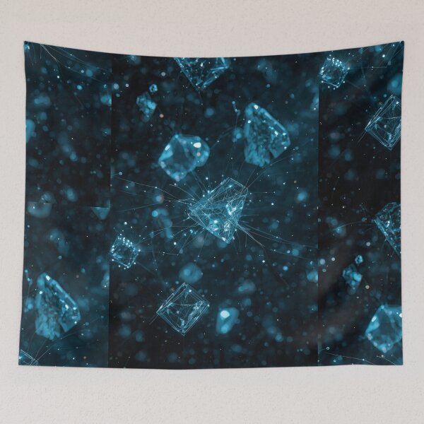 Item preview, Floating Glowing Crystals In Zero Gravity Space designed and sold by monkeybusiness.pt.