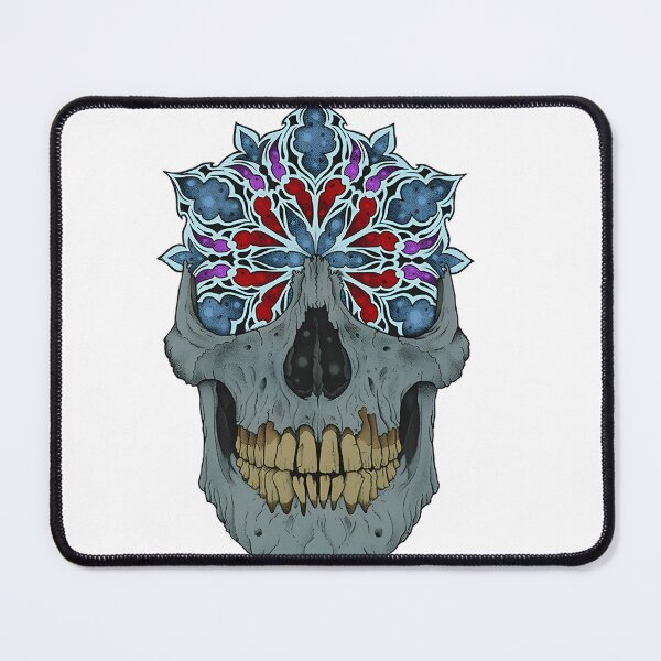 Item preview, Colorful Stained Glass Skull Art with Intricate Geometric Patterns designed and sold by XeonArt.
