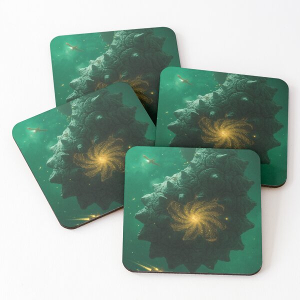 Item preview, Colossal Space Nautilus In Emerald Nebula designed and sold by monkeybusiness.pt.