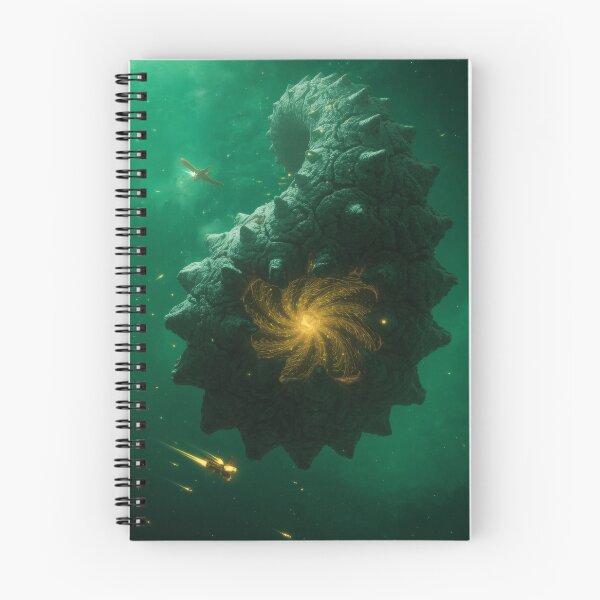 Item preview, Colossal Space Nautilus In Emerald Nebula designed and sold by monkeybusiness.pt.