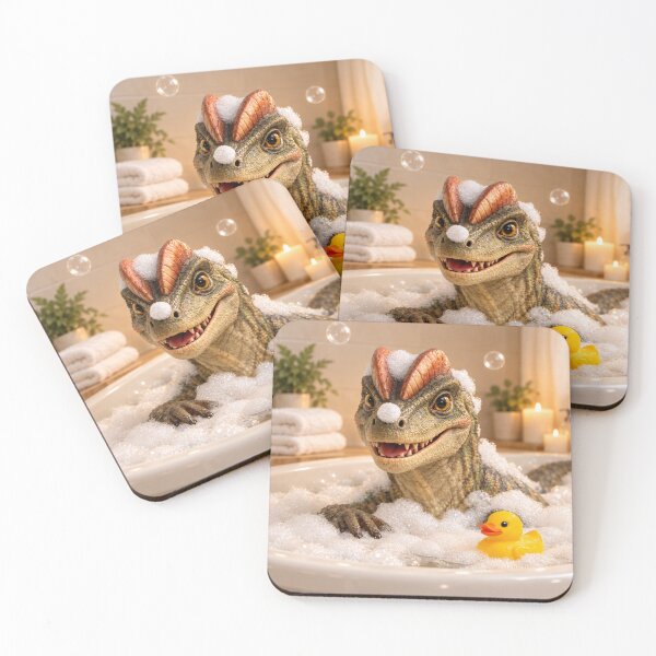 Item preview, Playful Dilophosaurus Bubble Bath designed and sold by Sillytoe.