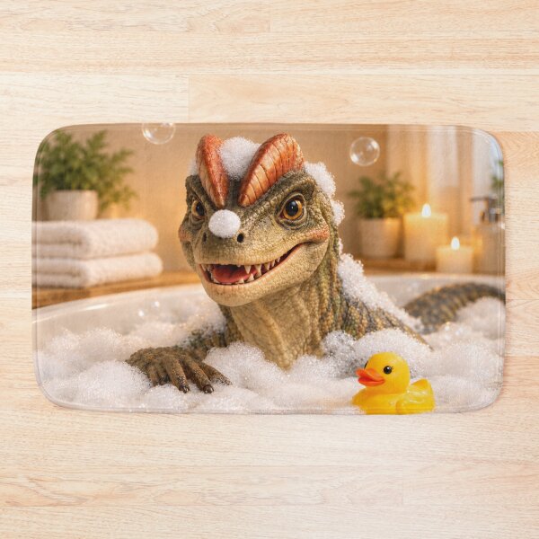 Item preview, Playful Dilophosaurus Bubble Bath designed and sold by Sillytoe.