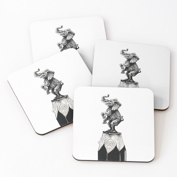 Aperçu de l'œuvre Éléphant miniature dessiné au crayon graphite créée et vendue par Konopikyu.