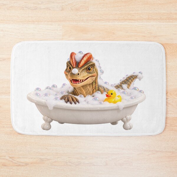 Item preview, Cheeky Dilophosaurus Bubble Bath designed and sold by Sillytoe.