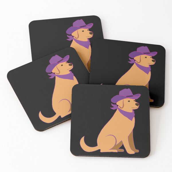 Item preview, Purple Cowboy Hat Dog Pink to Purple Gradient (Aesthetic Western Scarf Pup) designed and sold by ZodiacGradient.