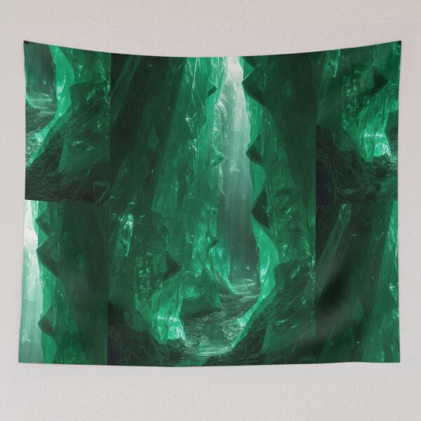 Item preview, Colossal Emerald Crystal Canyon Under Subterranean Light designed and sold by monkeybusiness.pt.