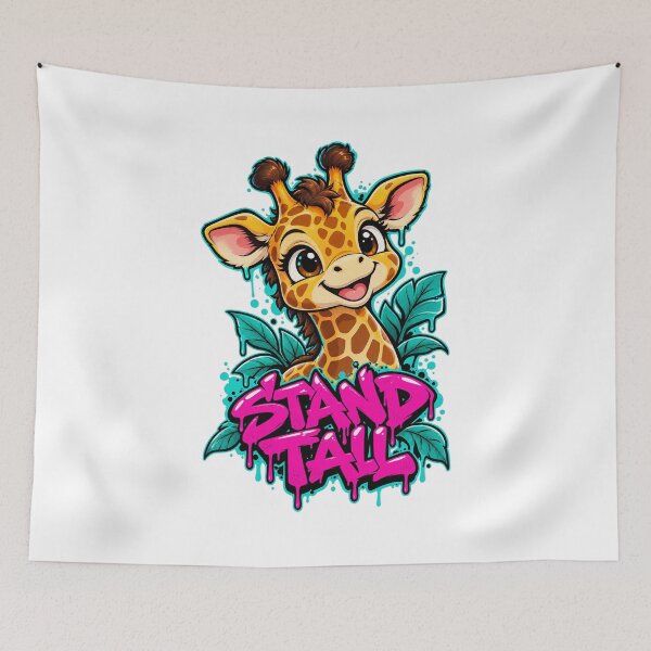 Item preview, Stand Tall - Graffiti Giraffe designed and sold by Visual Dept..